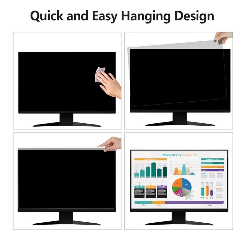 27 inch Privacy + Anti-Blue Light Computer Monitor Filter PC Screen Protector - Picture 5 of 5